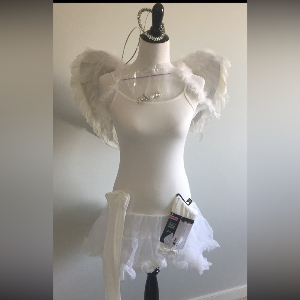 White Angel Costume with Wings